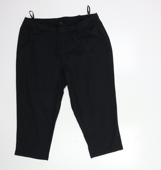 EPC Womens Black   Cropped Trousers Size 40 in L23 in