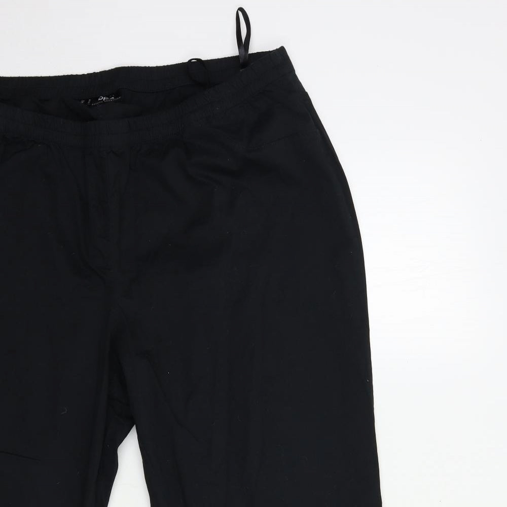 EPC Womens Black   Cropped Trousers Size 40 in L23 in