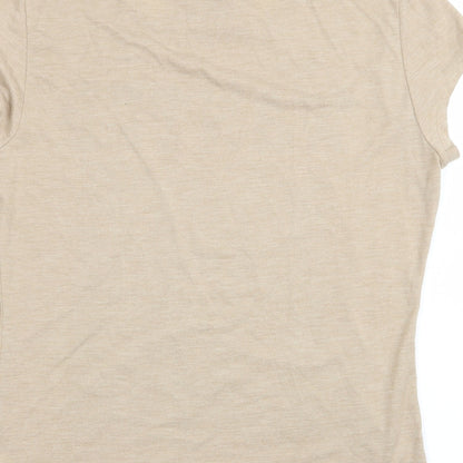 Preloved Asda George Womens Beige   Basic T-Shirt Size 10 - Label