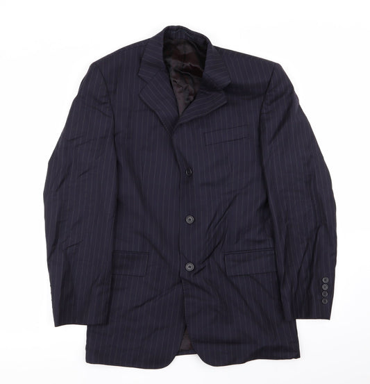 chester Mens Blue Striped  Jacket Blazer Size 38