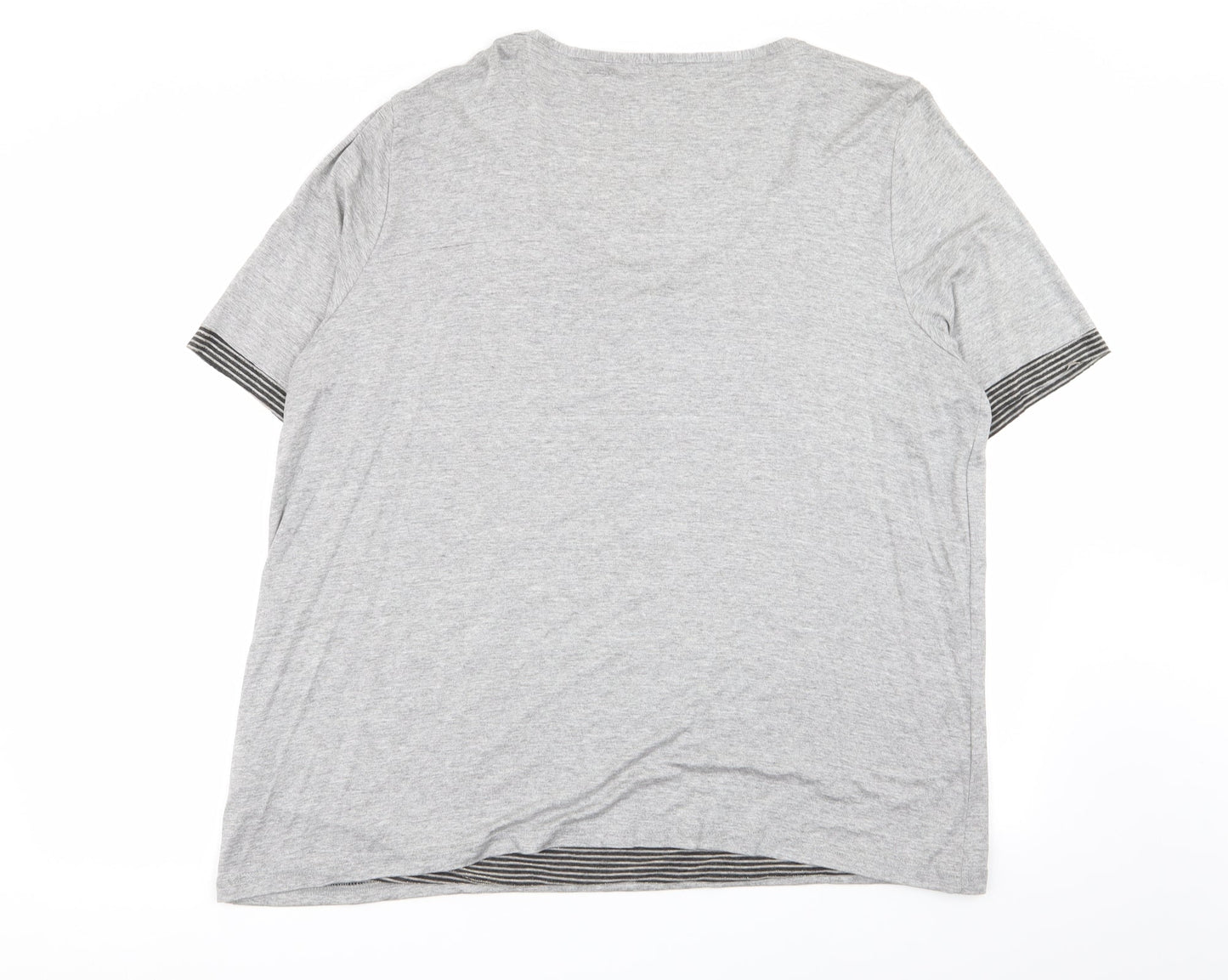 ELVI Womens Grey   Basic T-Shirt Size L
