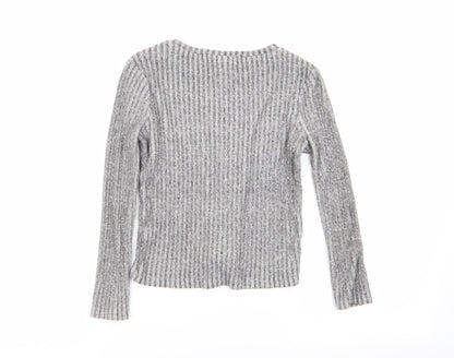 Back view of Tu girls’ grey basic t-shirt, size 9, years