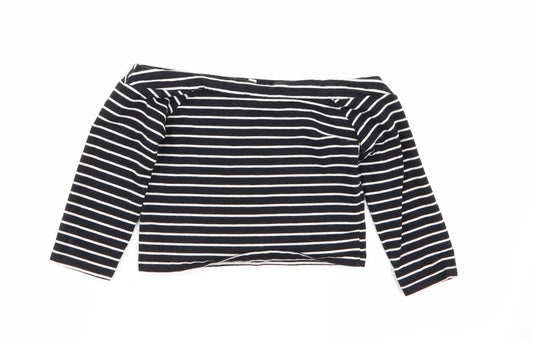 miss evie Girls Multicoloured Striped  Basic T-Shirt Size 9-10 Years