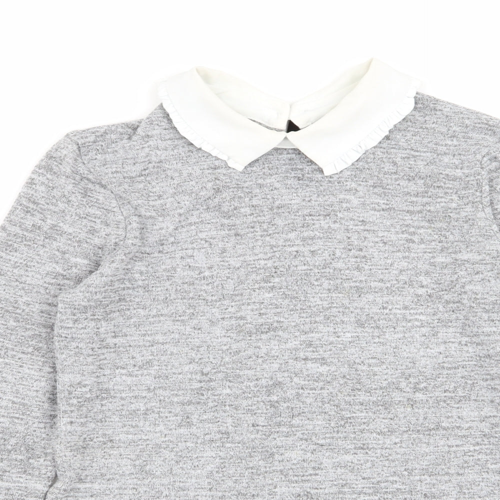 Dorothy Perkins Womens Grey   Basic T-Shirt Size 8