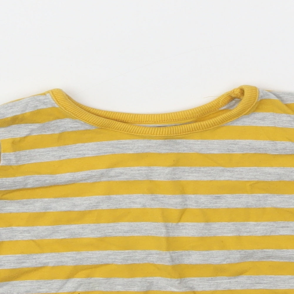 George Boys Yellow Striped  Basic T-Shirt Size 6-9 Months