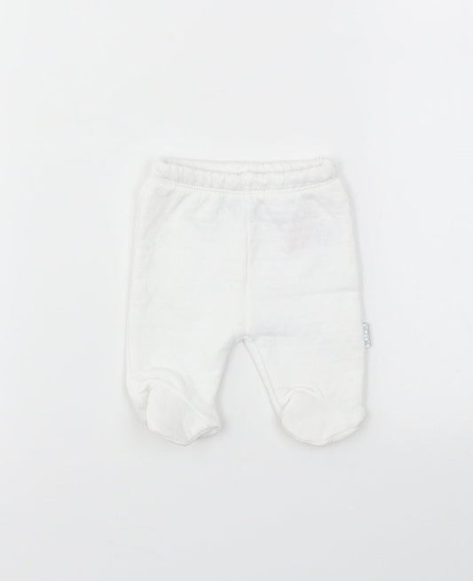 WATCH ME GROW  Girls White   Track Pants Leggings Size Newborn
