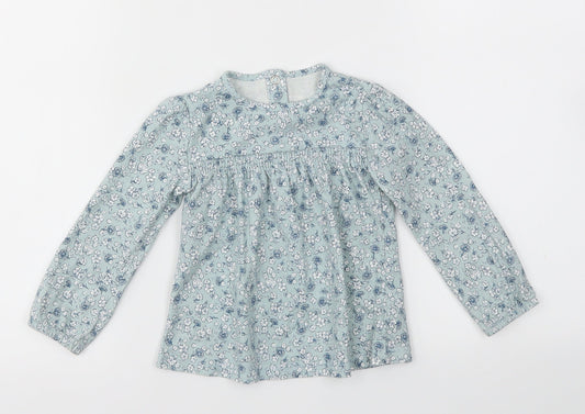 TU Girls Blue Floral  Fit & Flare  Size 12-18 Months