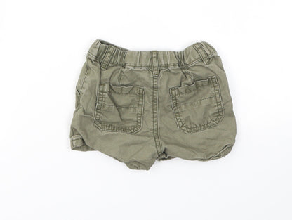 Back view of Next girls’ green capri trousers, size 9-12, months
