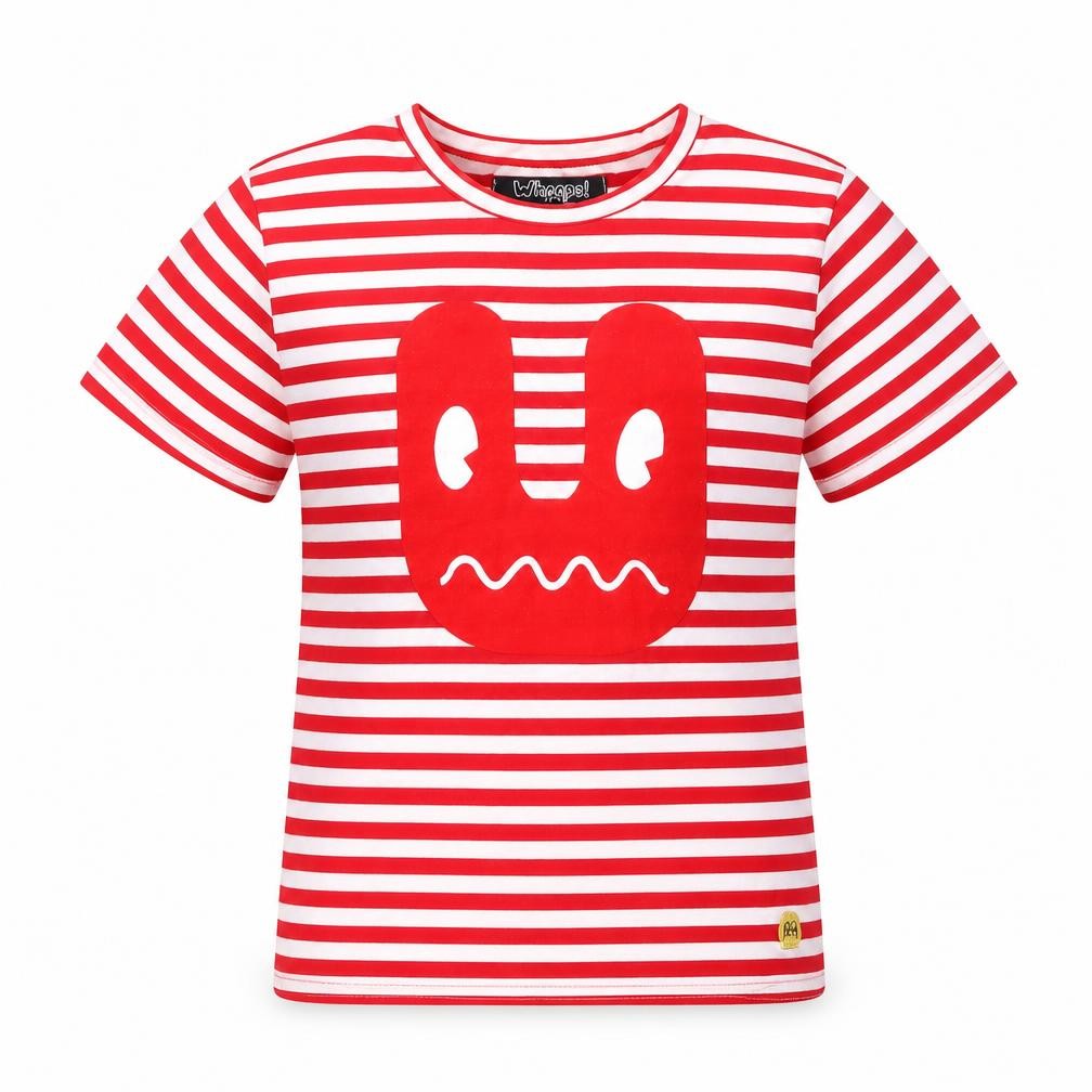 whoops Womens Multicoloured Striped  Basic T-Shirt Size S