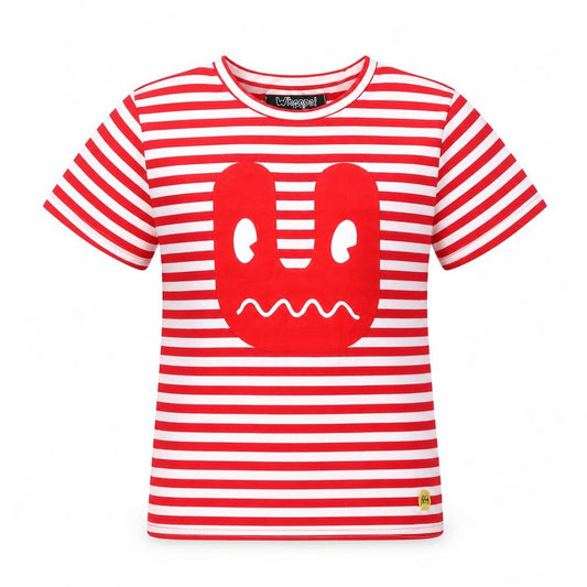 whoops Womens Multicoloured Striped  Basic T-Shirt Size S