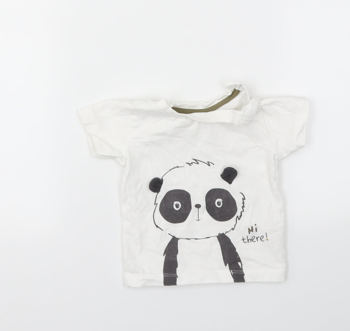 Matalan Girls White   Basic T-Shirt Size 3-6 Months