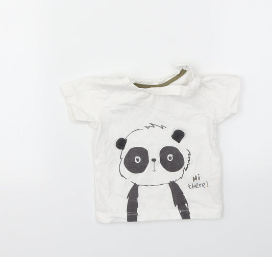 Matalan Girls White   Basic T-Shirt Size 3-6 Months