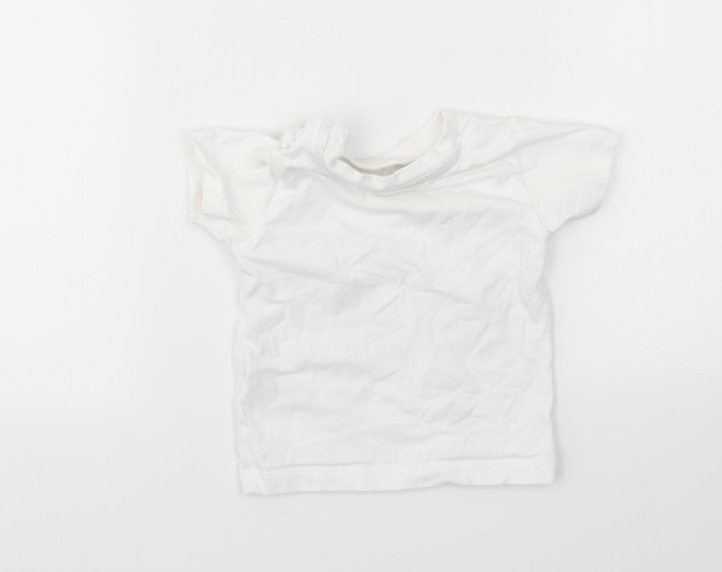 Matalan Girls White   Basic T-Shirt Size 3-6 Months
