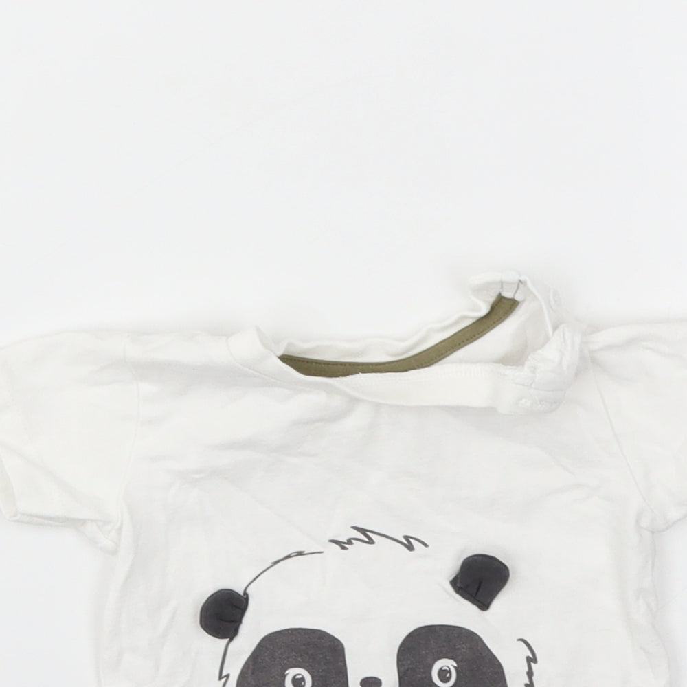 Matalan Girls White   Basic T-Shirt Size 3-6 Months