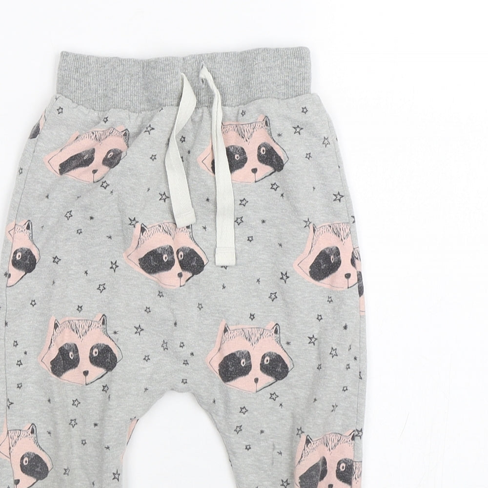 NEXT Girls Green Polka Dot  Cami Pyjama Pants Size 2-3 Years  - Raccoons