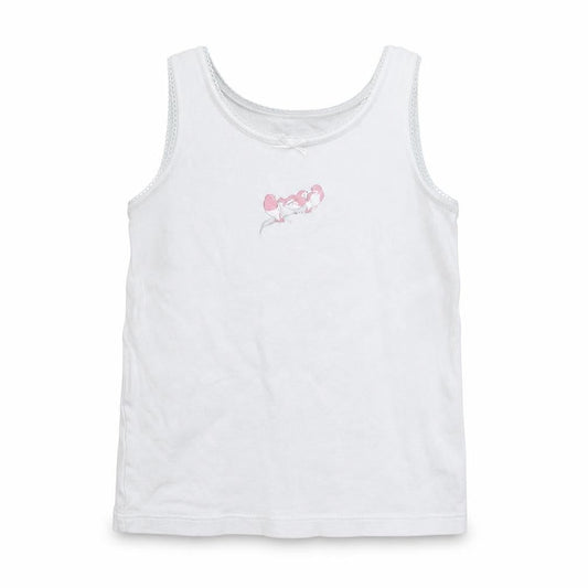 Marks & Spencer Girls White   Basic Tank Size 3-4 Years  - Birds