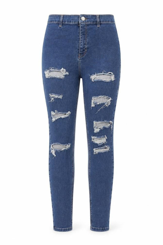 Topshop Womens Blue  Denim Skinny Jeans Size 26 in L26 in