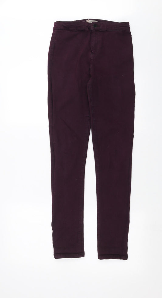 Topshop Womens Purple  Denim Skinny Jeans Size 28 in L30 in