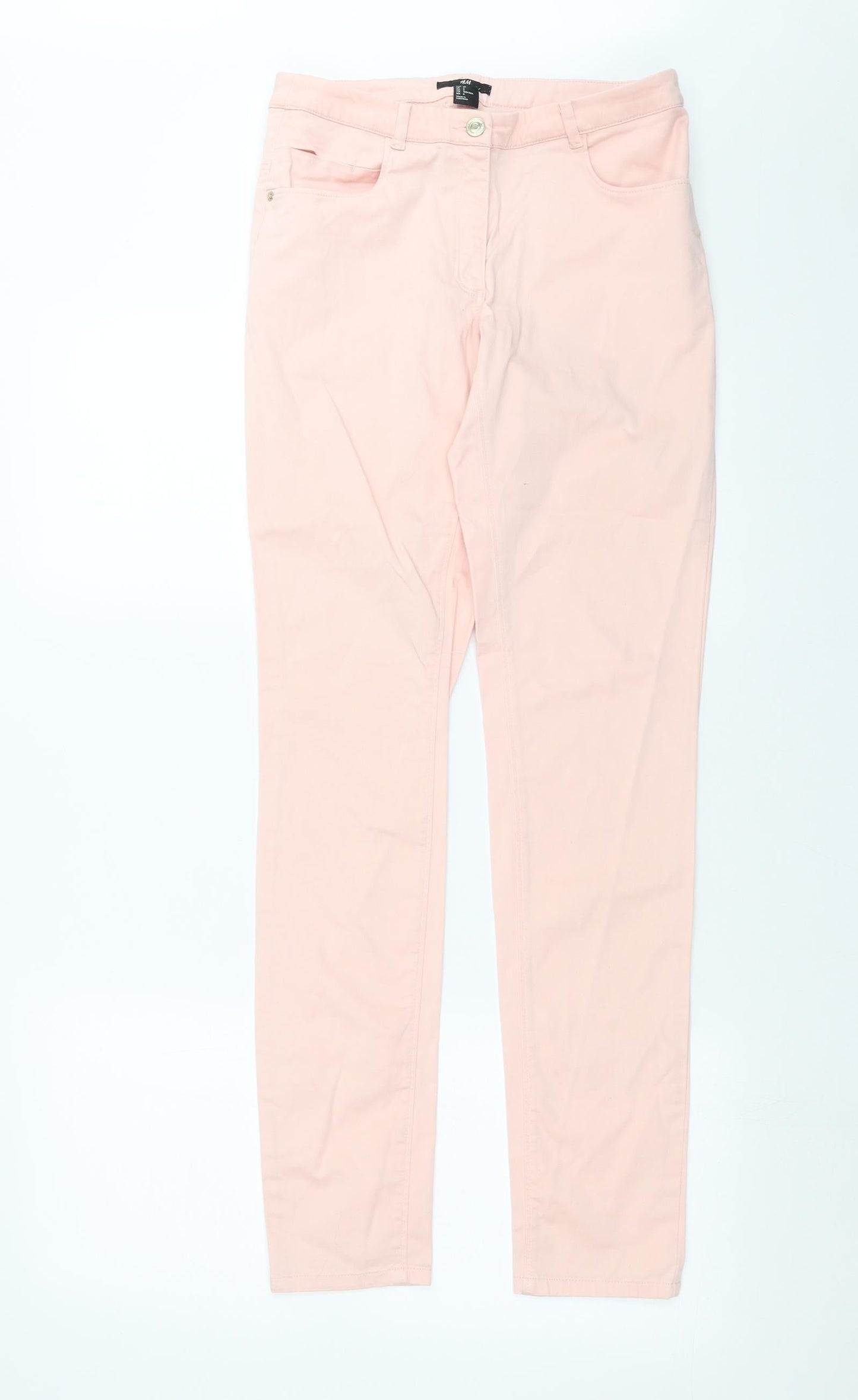 H&M Womens Pink  Denim Skinny Jeans Size 8 L30 in