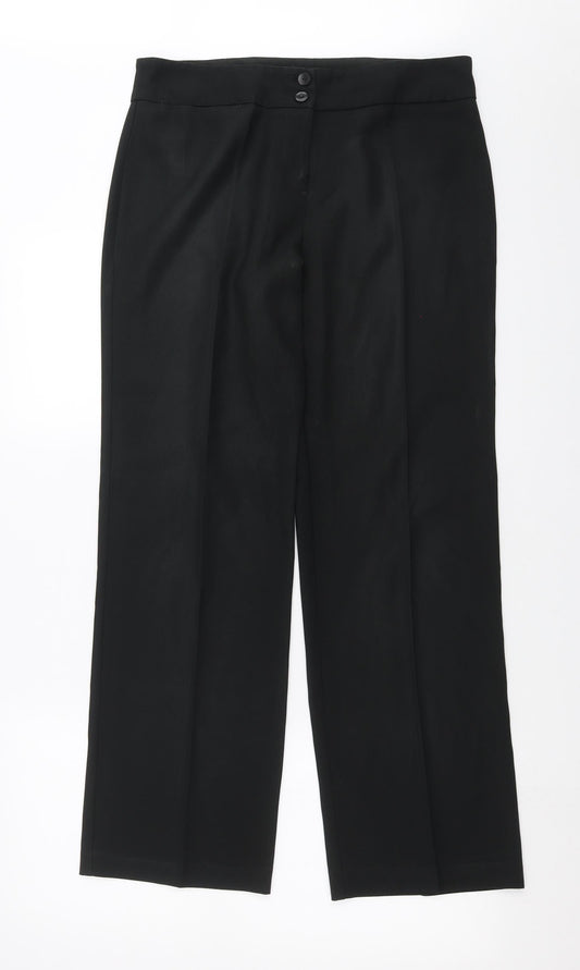 Inline Womens Black   Trousers  Size 12 L29 in