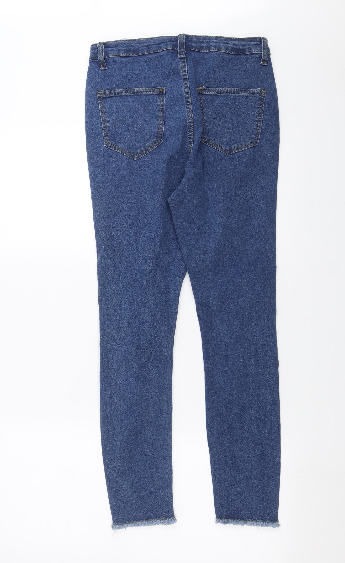 Boohoo Womens Blue  Denim Skinny Jeans Size 10 L26 in