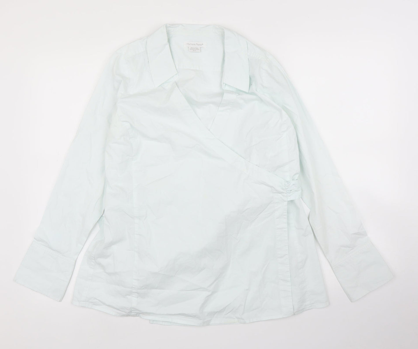 mamas & papas Womens Green   Wrap Blouse Size 12
