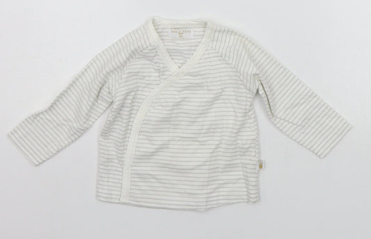 Rosie Pope Baby Beige Striped  Basic T-Shirt Size 6-9 Months