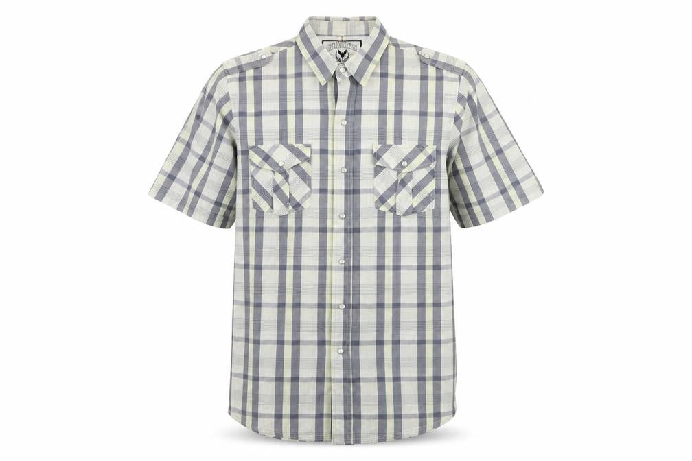 Company 81 Mens Beige Check   Button-Up Size XL