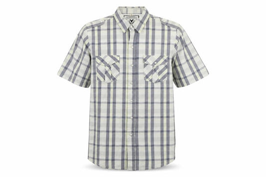 Company 81 Mens Beige Check   Button-Up Size XL