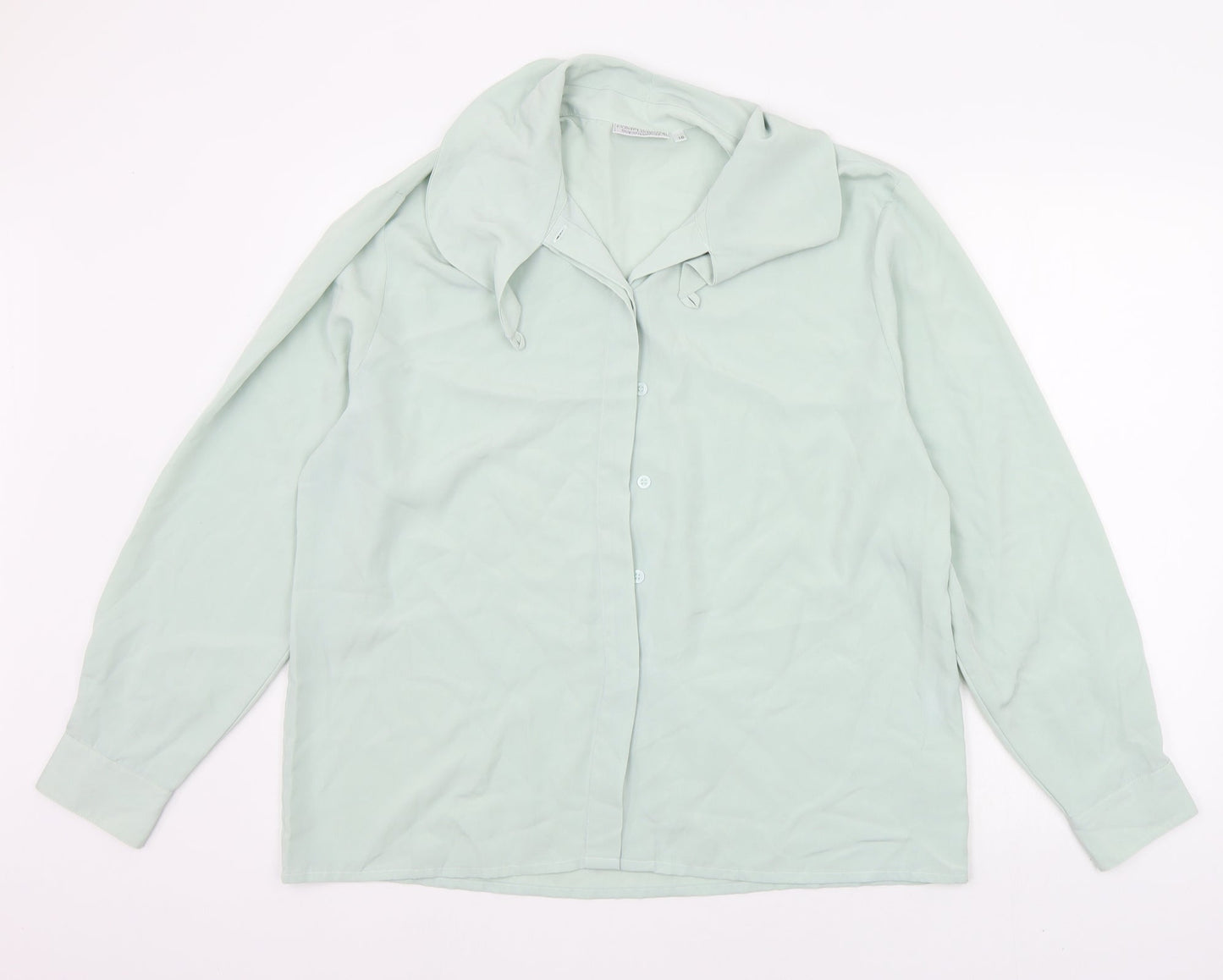 COMPLIMENTS Womens Green   Basic Button-Up Size 16