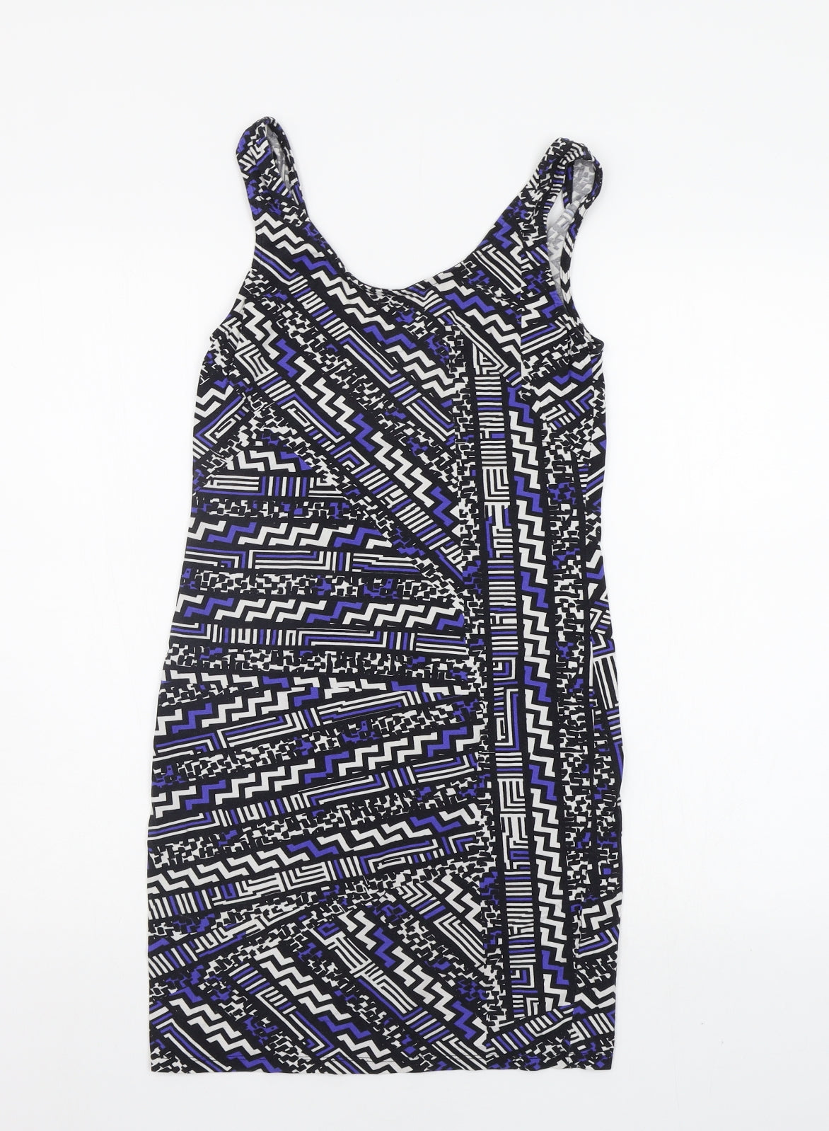 New Look Womens Purple Geometric  A-Line  Size 12