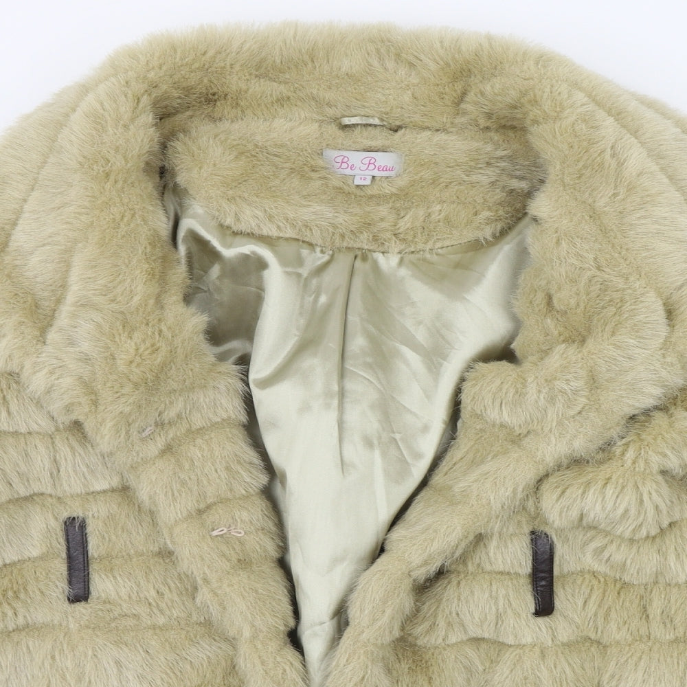 Be Beau  Womens Beige   Jacket Coat Size 12