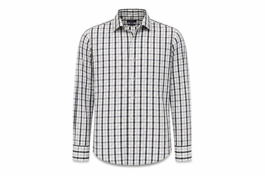 william hyde Mens Grey Check   Button-Up Size 15.5