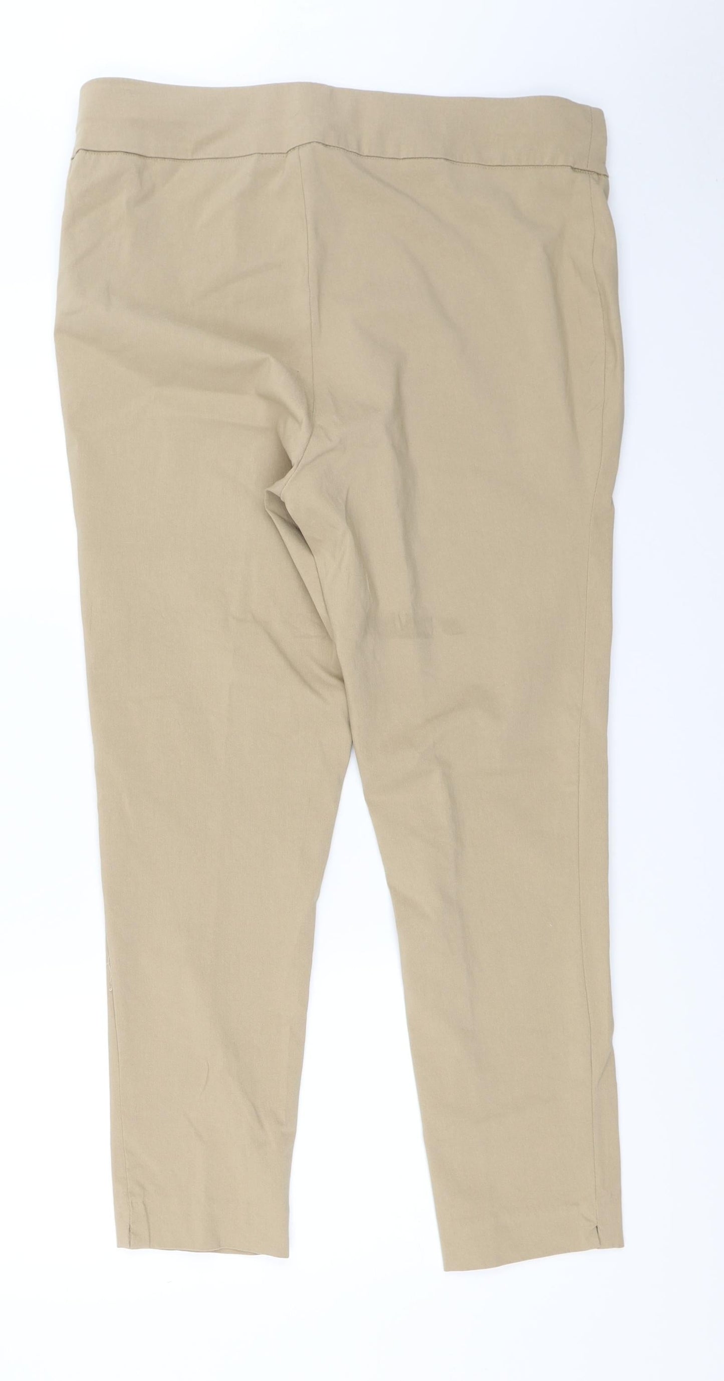 Zoe & Phoebe Womens Beige  Rayon Capri Trousers Size 36 in L26 in