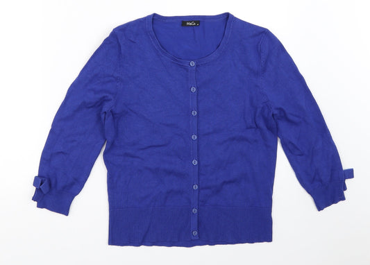 M&Co Womens Blue   Cardigan Jumper Size XS