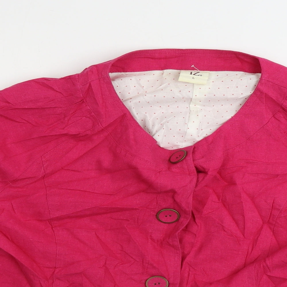 iz Womens Pink   Jacket Coat Size L