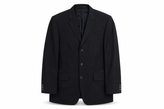 Burton  Mens Black Striped  Jacket Blazer Size 42