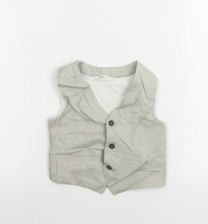 Additional front view of H&M boys’ beige jacket waistcoat, size 2-3, years