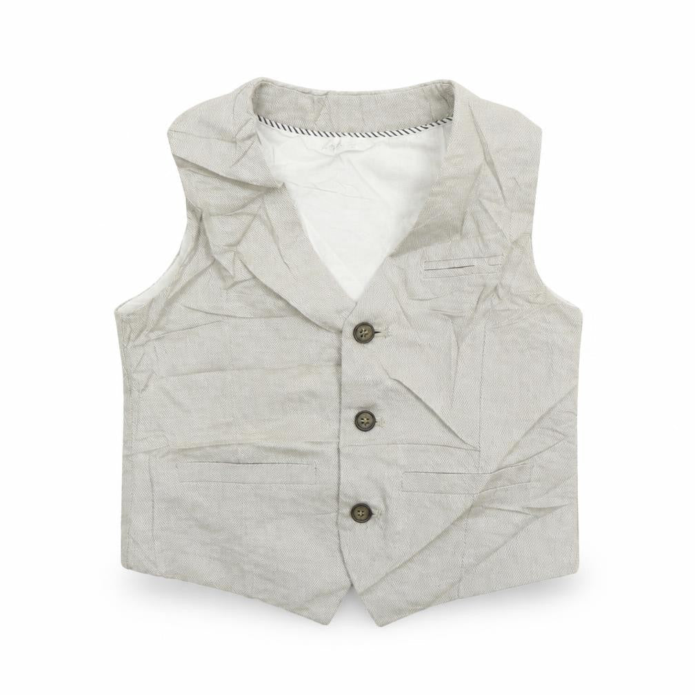 H&M  Boys Beige   Jacket Waistcoat Size 2-3 Years