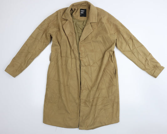 First and I  Womens Beige   Jacket Coat Size M