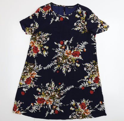 SHEIN Womens Blue Floral  A-Line  Size 10