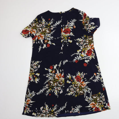 SHEIN Womens Blue Floral  A-Line  Size 10