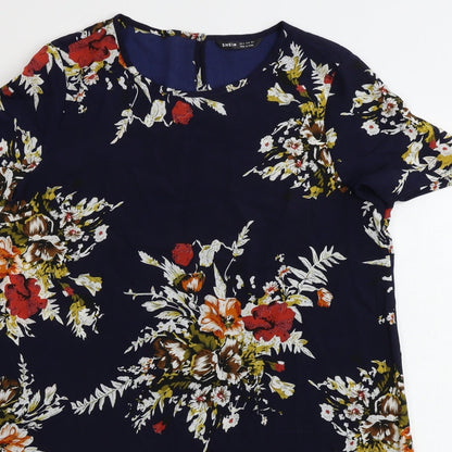 SHEIN Womens Blue Floral  A-Line  Size 10