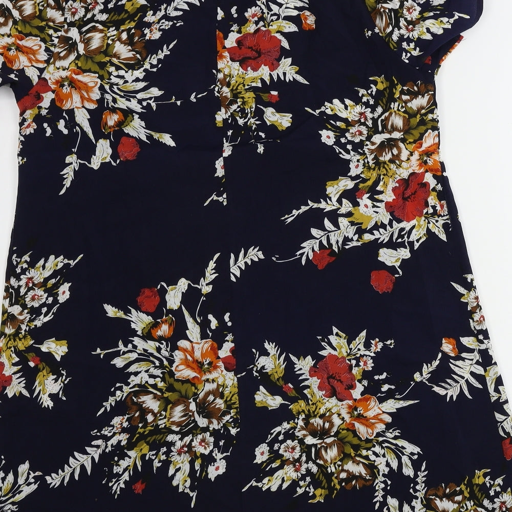 SheIn Womens Blue Floral  A-Line  Size 10
