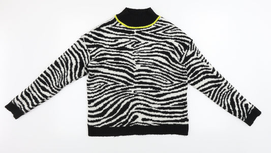 Primark  Womens White Animal Print  Pullover Jumper Size XS