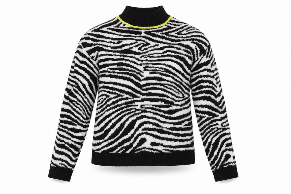 Primark Womens White Animal Print  Pullover Jumper Size XS