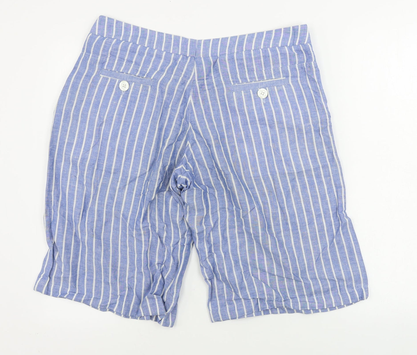 Yaly coulture  Womens Blue Striped  Chino Shorts Size 34 in