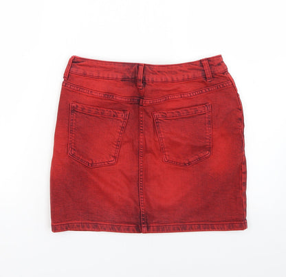 H&M Womens Orange   Mini Skirt Size 6