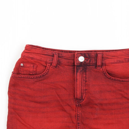 H&M Womens Orange   Mini Skirt Size 6