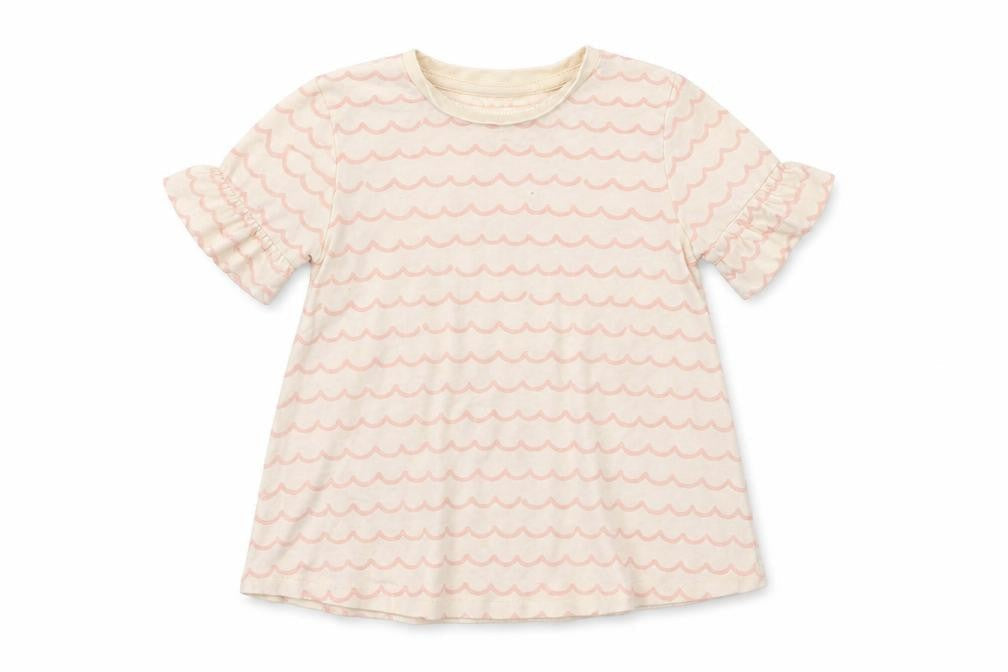 George Girls White Geometric  Basic T-Shirt Size 3-4 Years